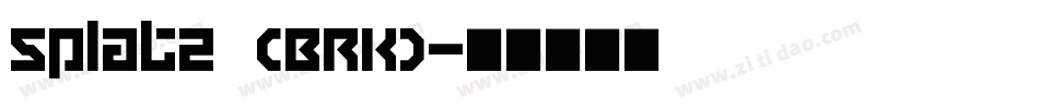 Splatz (BRK)字体转换